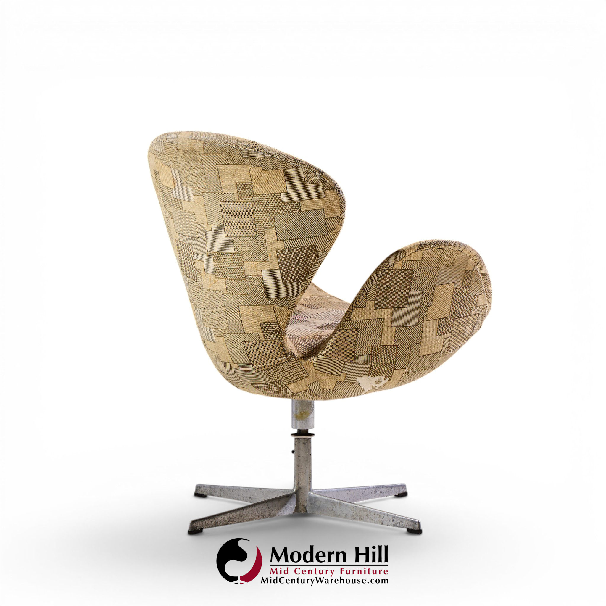 arne jacobsen for fritz hansen mid century swan chairs - set of 4