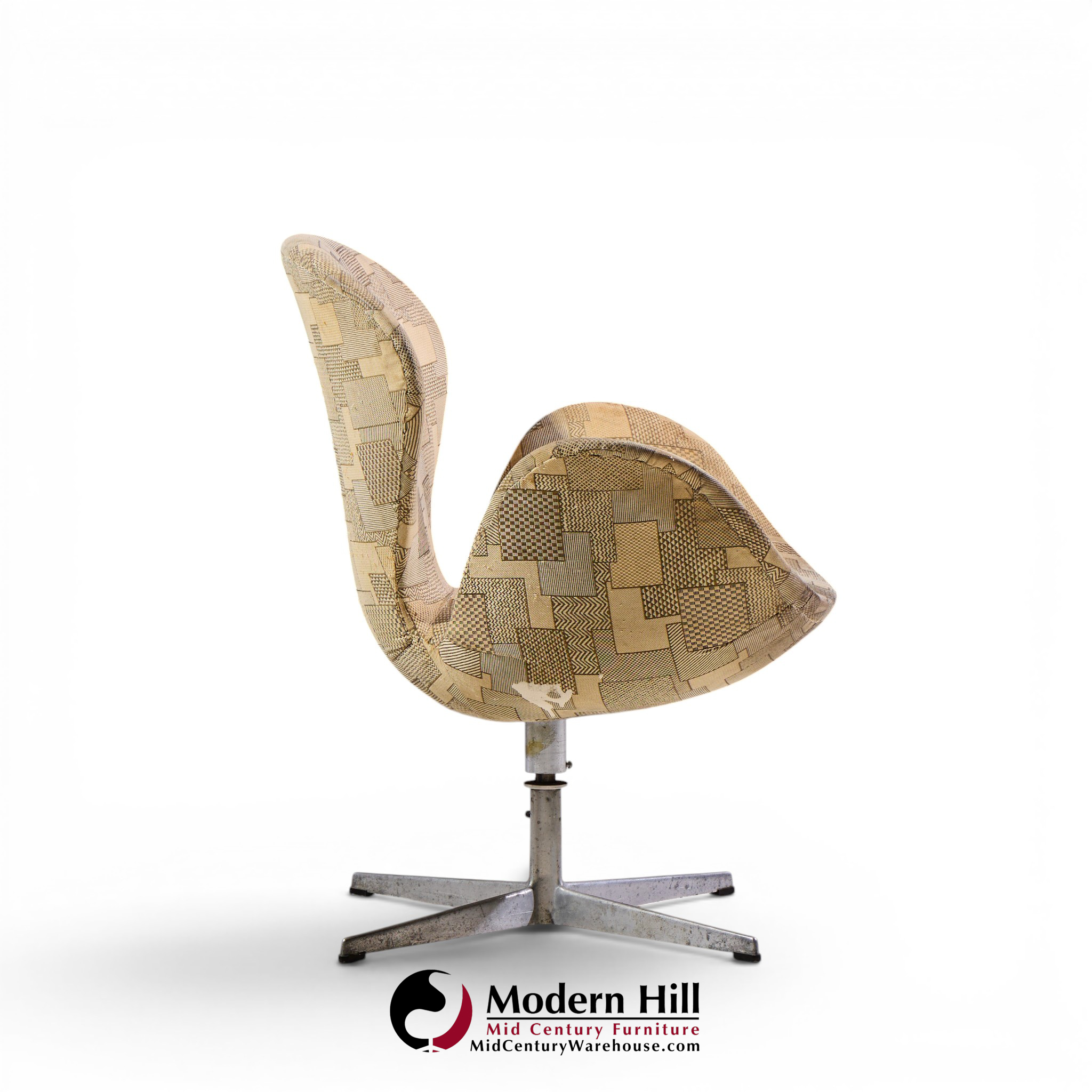 arne jacobsen for fritz hansen mid century swan chairs - set of 4
