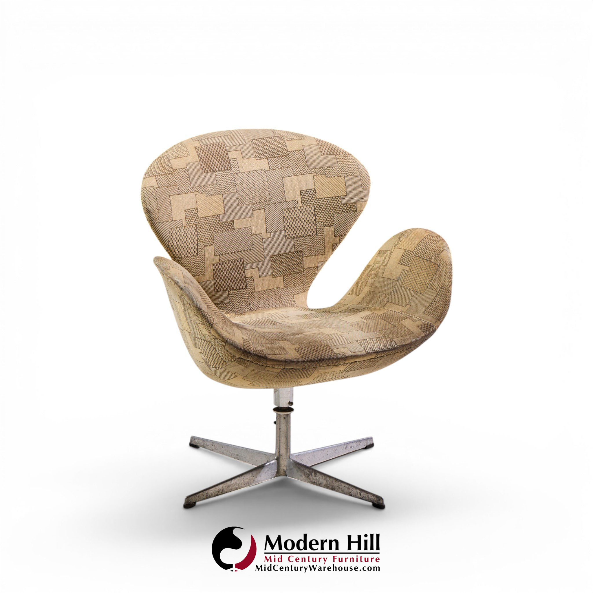 arne jacobsen for fritz hansen mid century swan chairs - set of 4