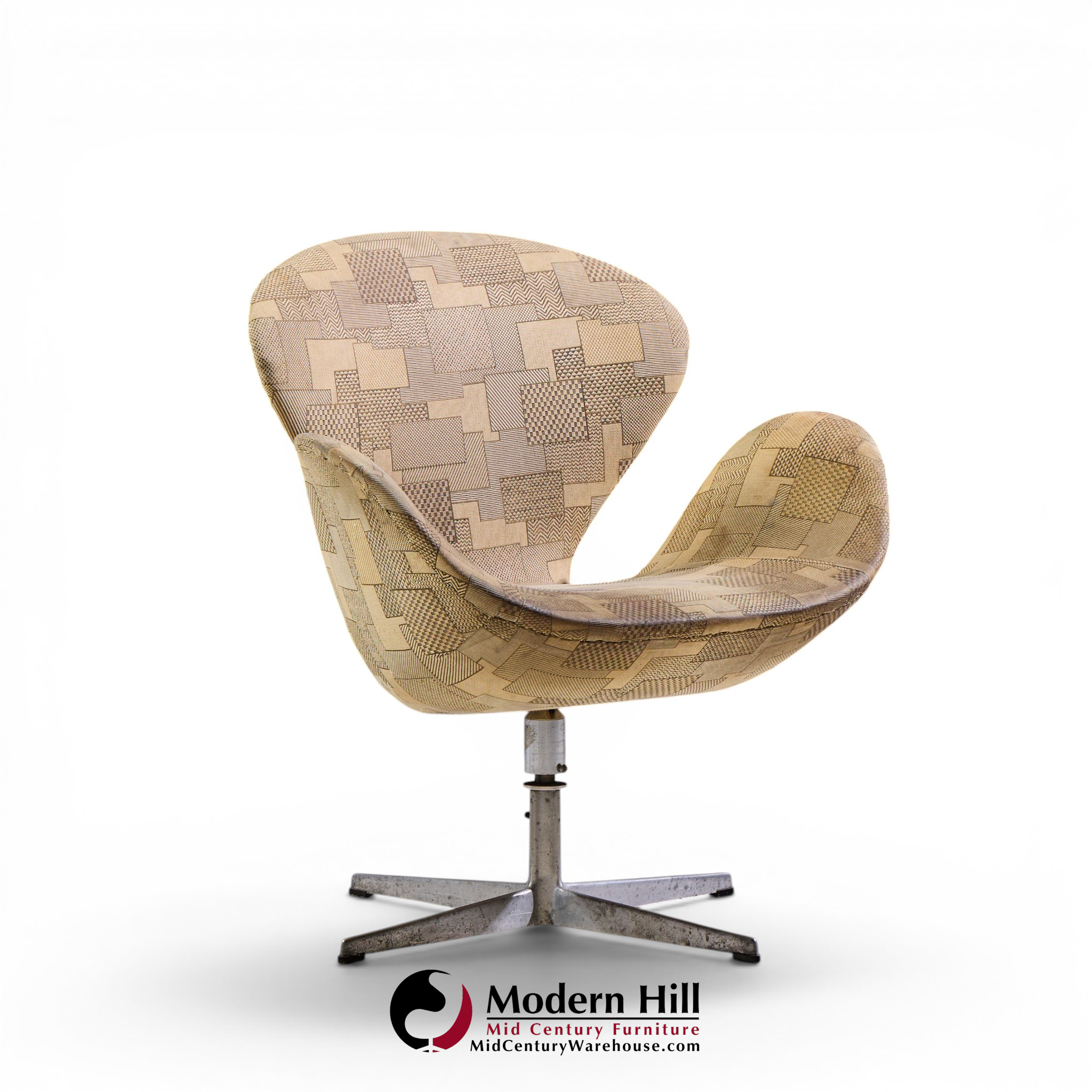 arne jacobsen for fritz hansen mid century swan chairs - set of 4