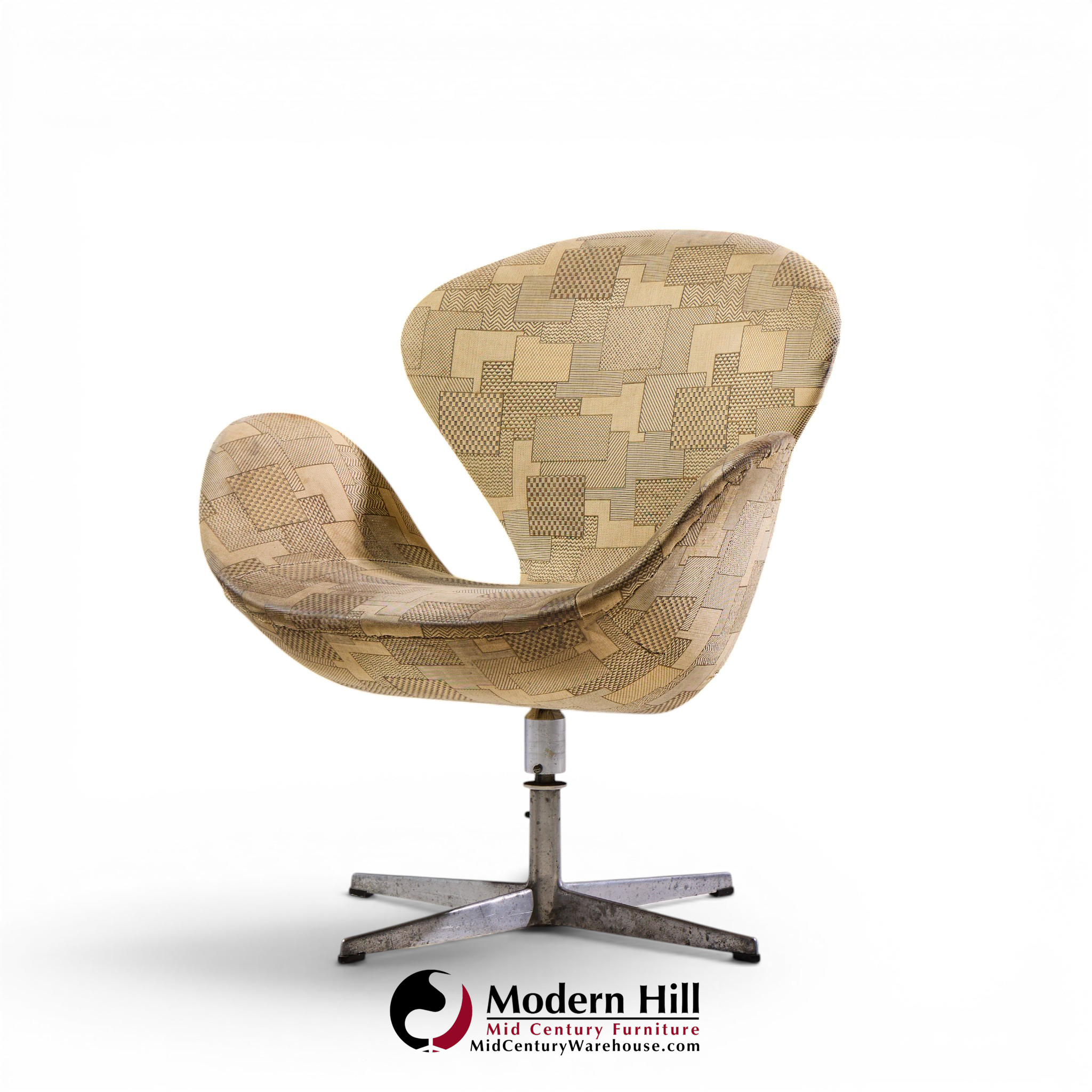 arne jacobsen for fritz hansen mid century swan chairs - set of 4