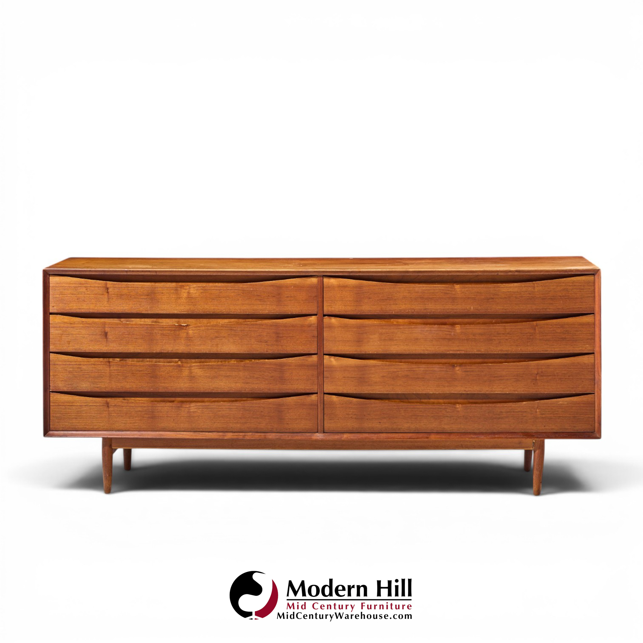 arne vodder for sibast triennale mid century danish teak 8 drawer dresser