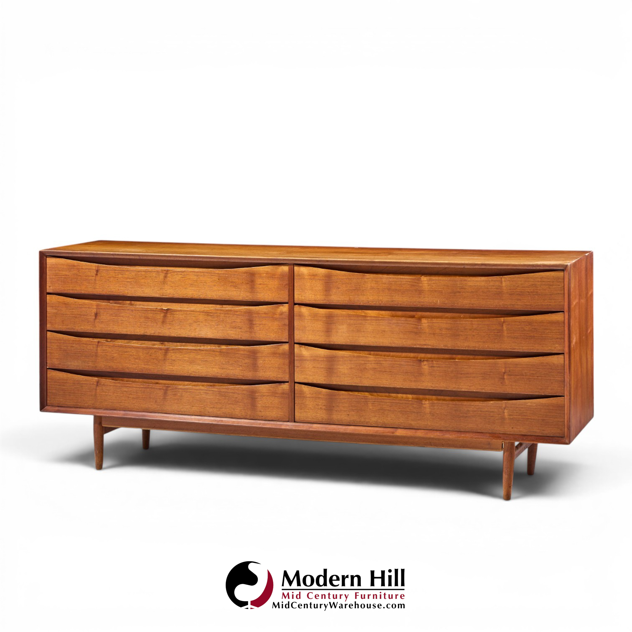 arne vodder for sibast triennale mid century danish teak 8 drawer dresser