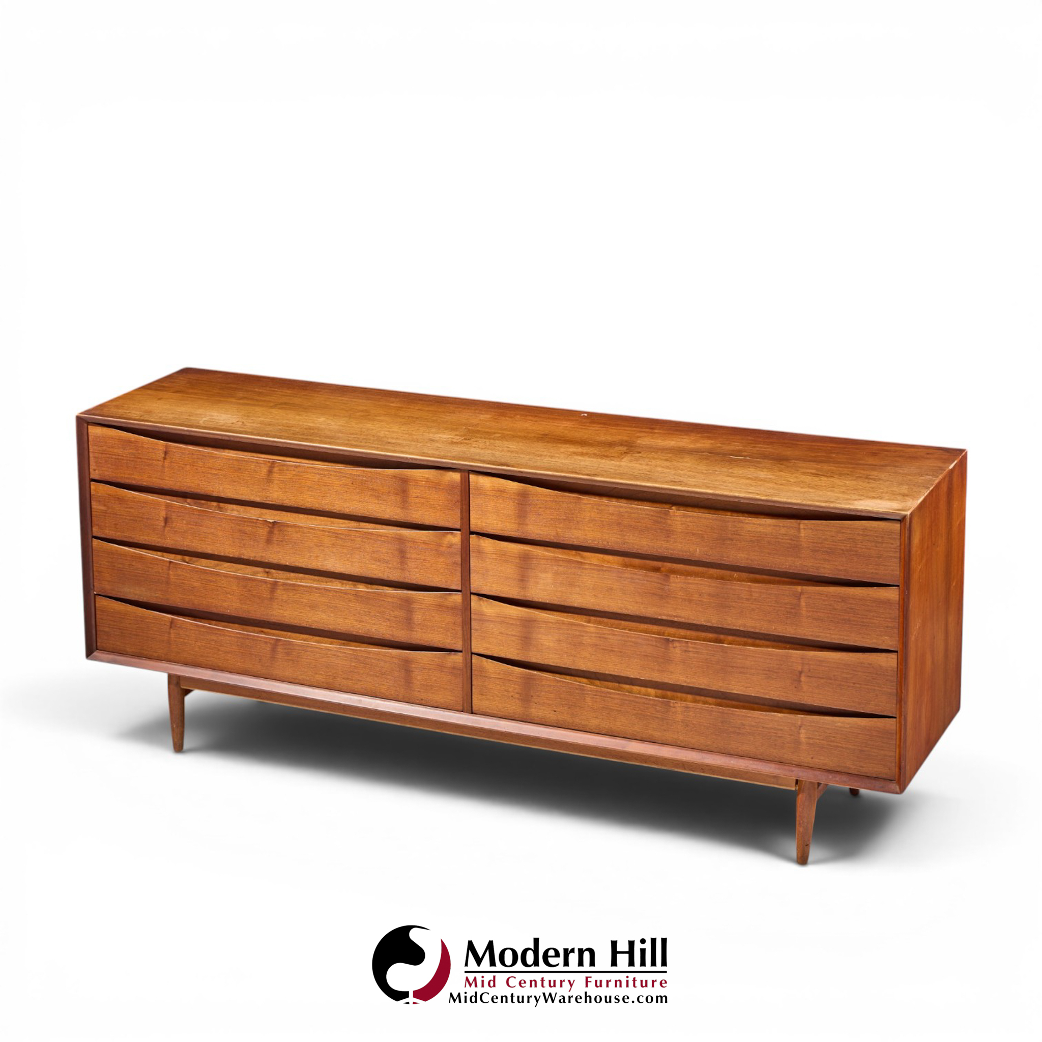 arne vodder for sibast triennale mid century danish teak 8 drawer dresser