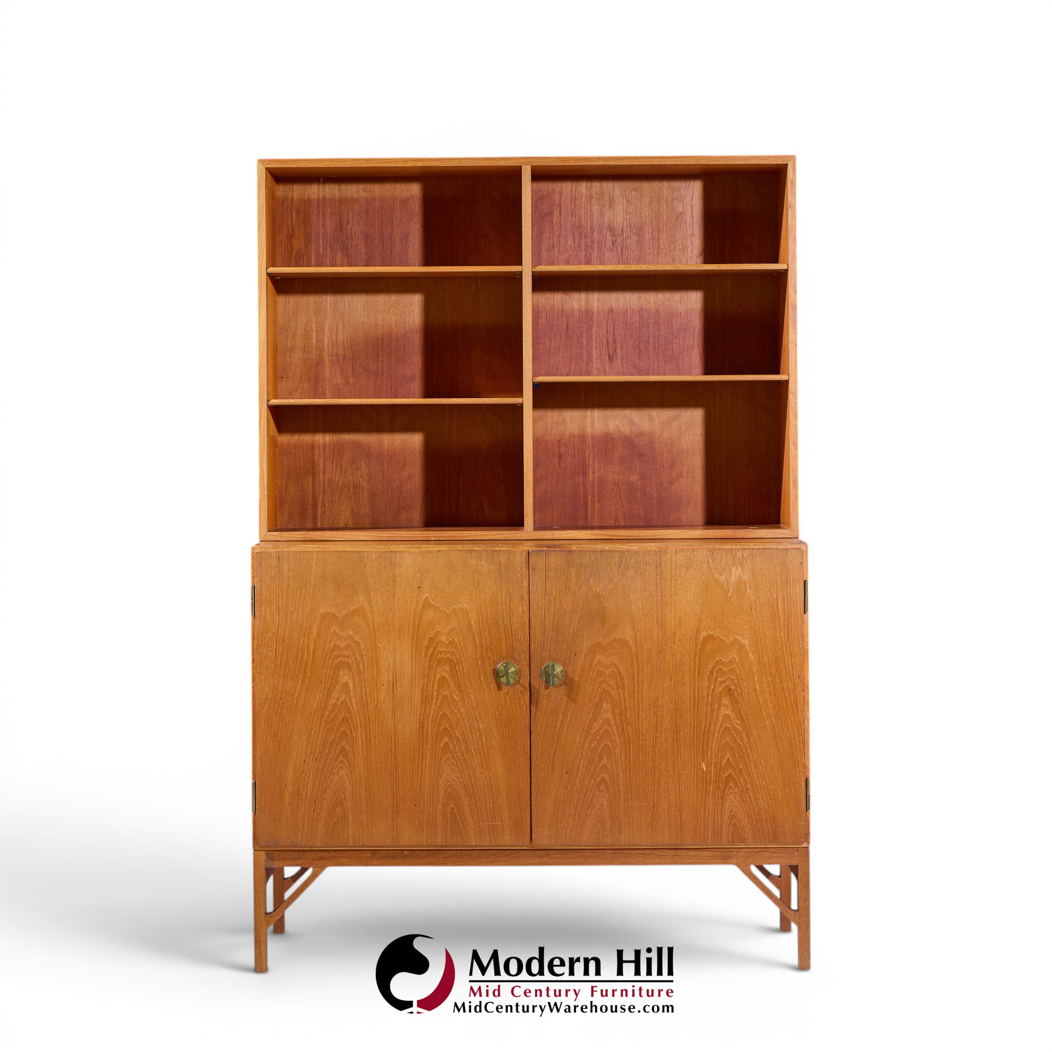 børge mogensen model a232 mid century danish oak china cabinet credenza hutch