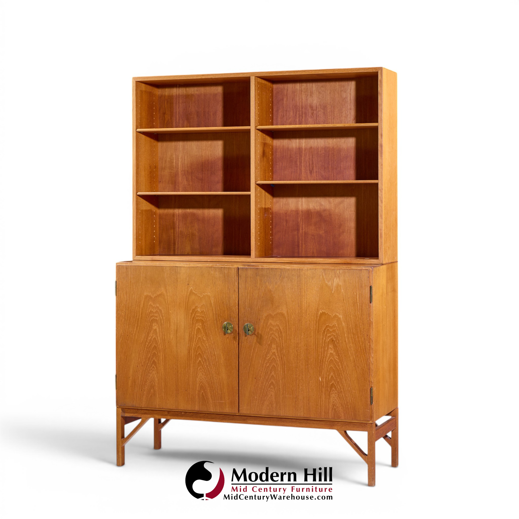 børge mogensen model a232 mid century danish oak china cabinet credenza hutch