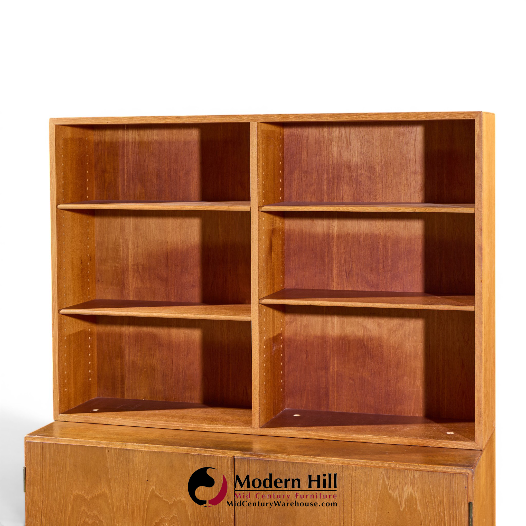 børge mogensen model a232 mid century danish oak china cabinet credenza hutch