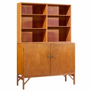 børge mogensen model a232 mid century danish oak china cabinet credenza hutch