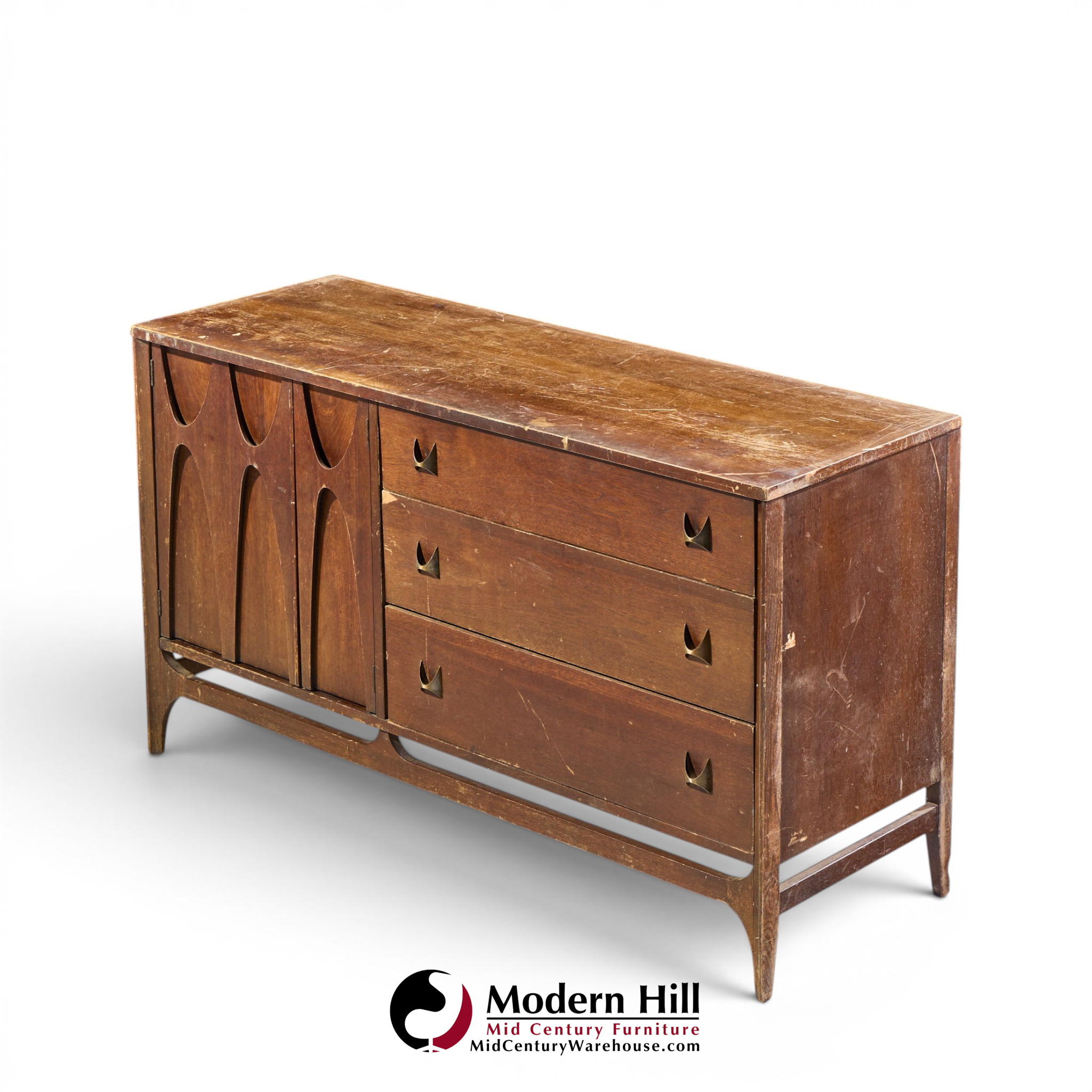 broyhill brasilia mid century offset buffet and hutch