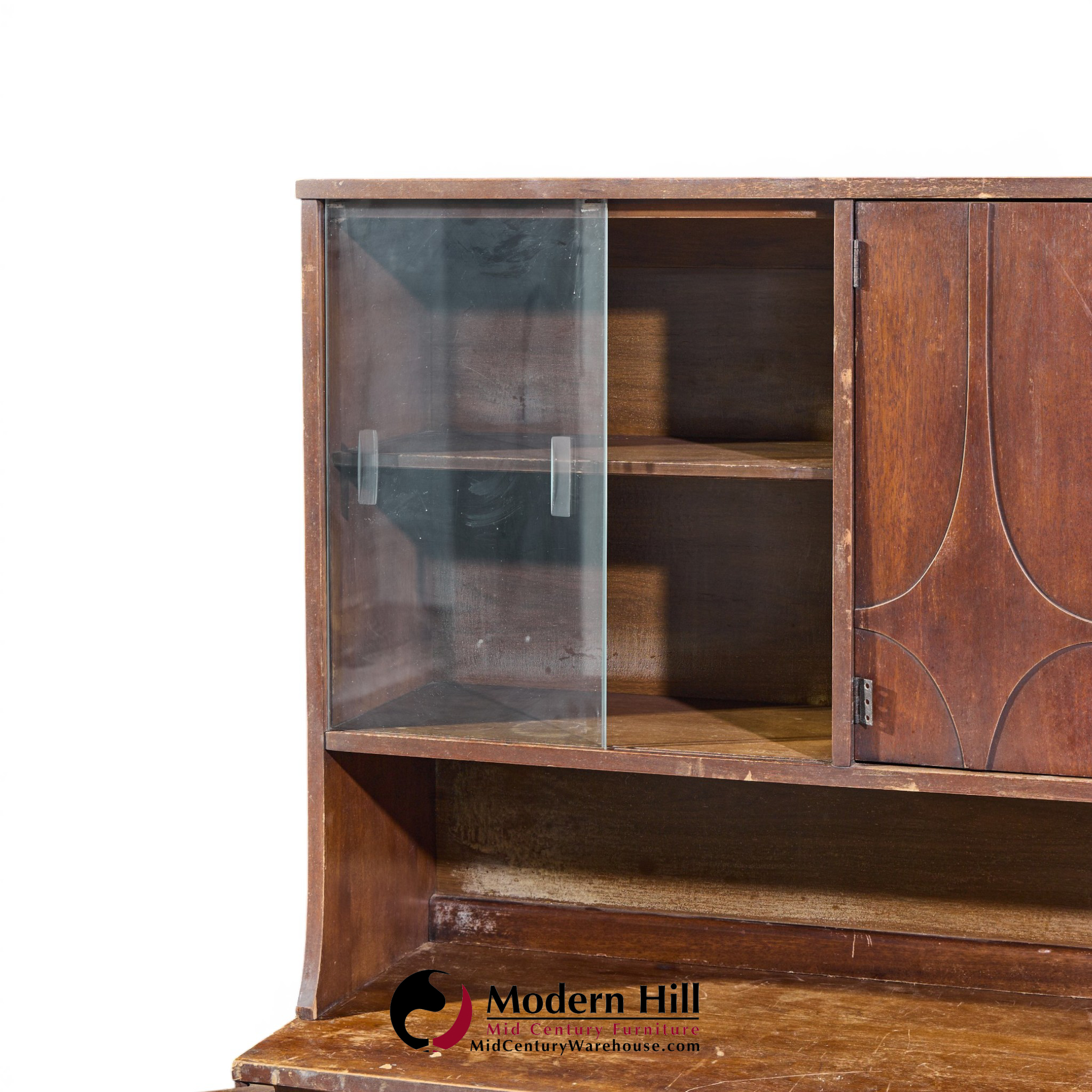 broyhill brasilia mid century offset buffet and hutch