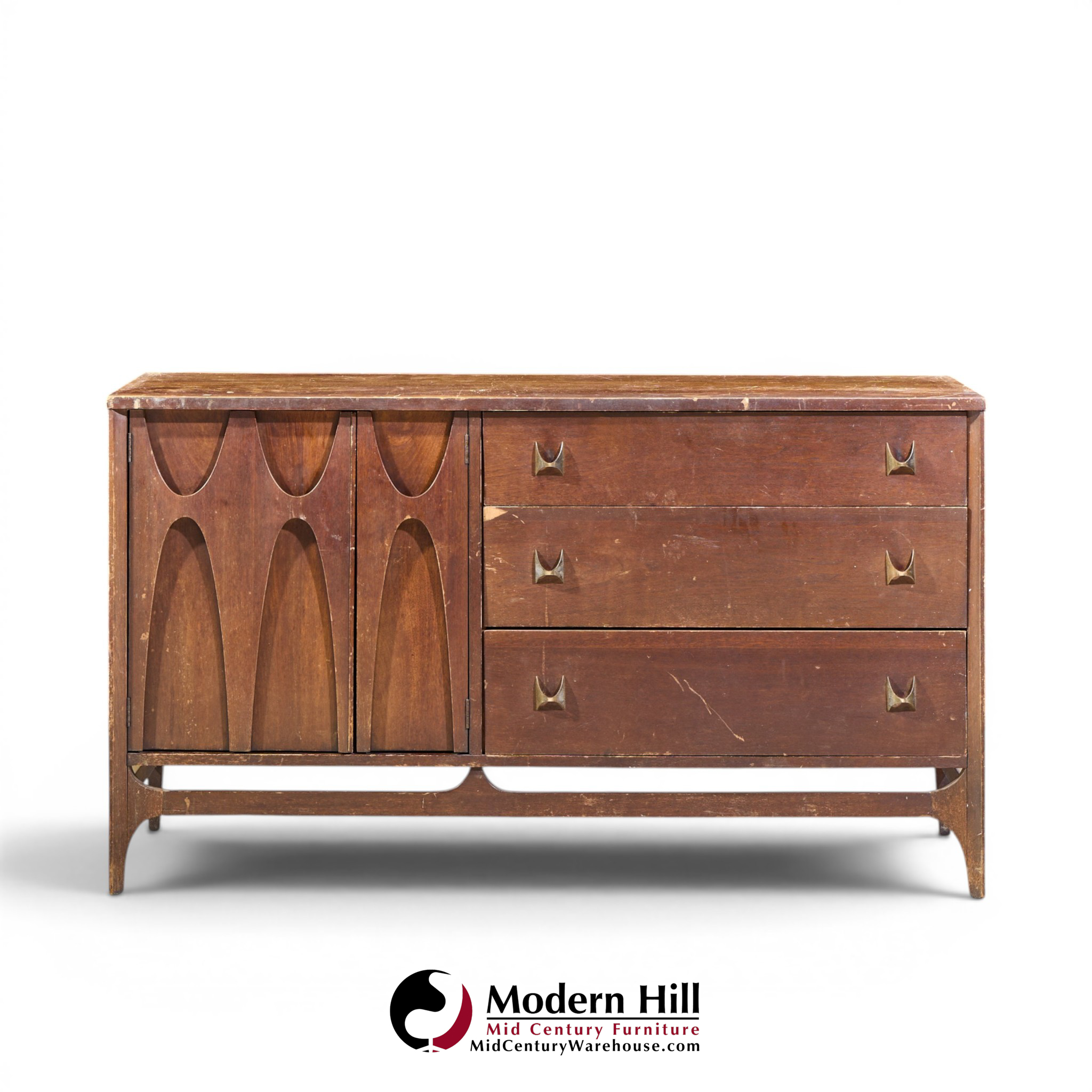 broyhill brasilia mid century offset buffet and hutch