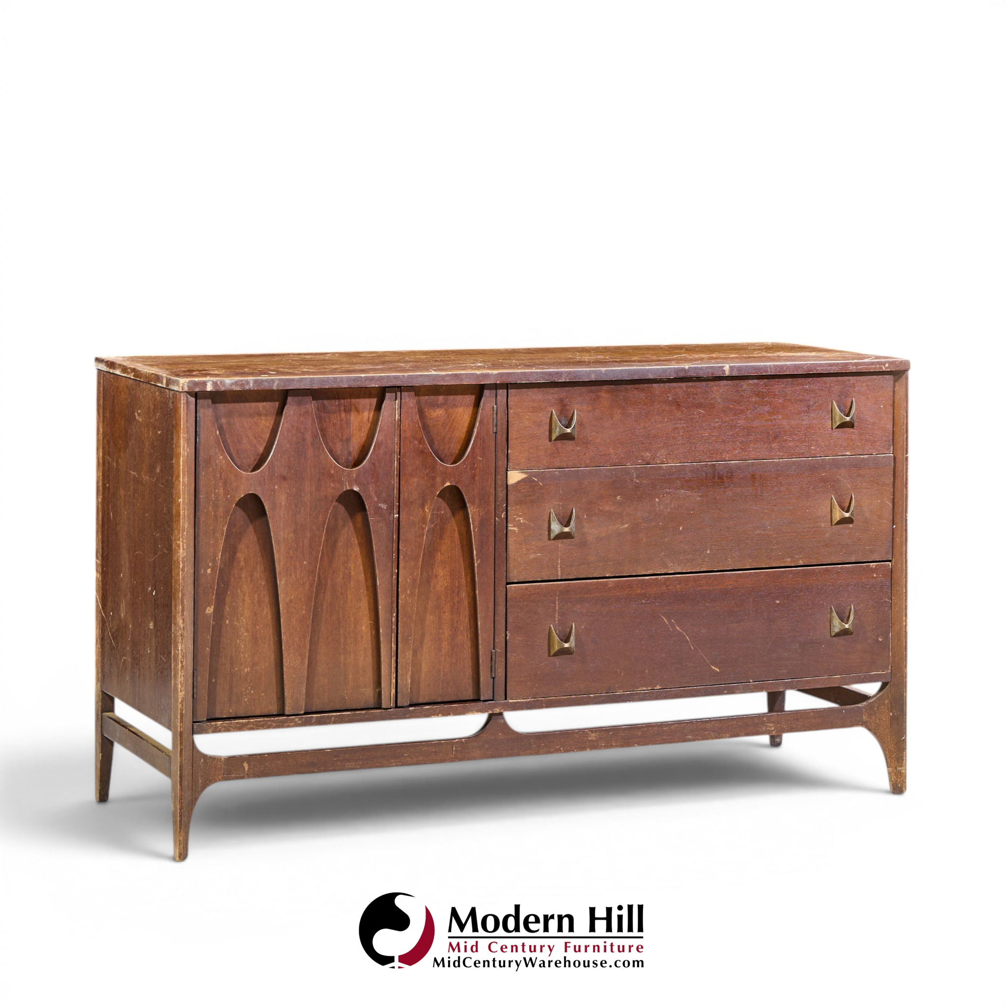 broyhill brasilia mid century offset buffet and hutch