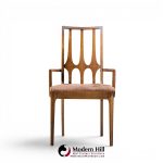 broyhill brasilia mid century walnut arm dining chair