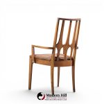 broyhill brasilia mid century walnut arm dining chair