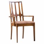 broyhill brasilia mid century walnut arm dining chair