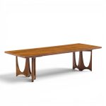 broyhill brasilia mid century walnut coffee table