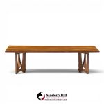 broyhill brasilia mid century walnut coffee table