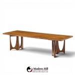 broyhill brasilia mid century walnut coffee table