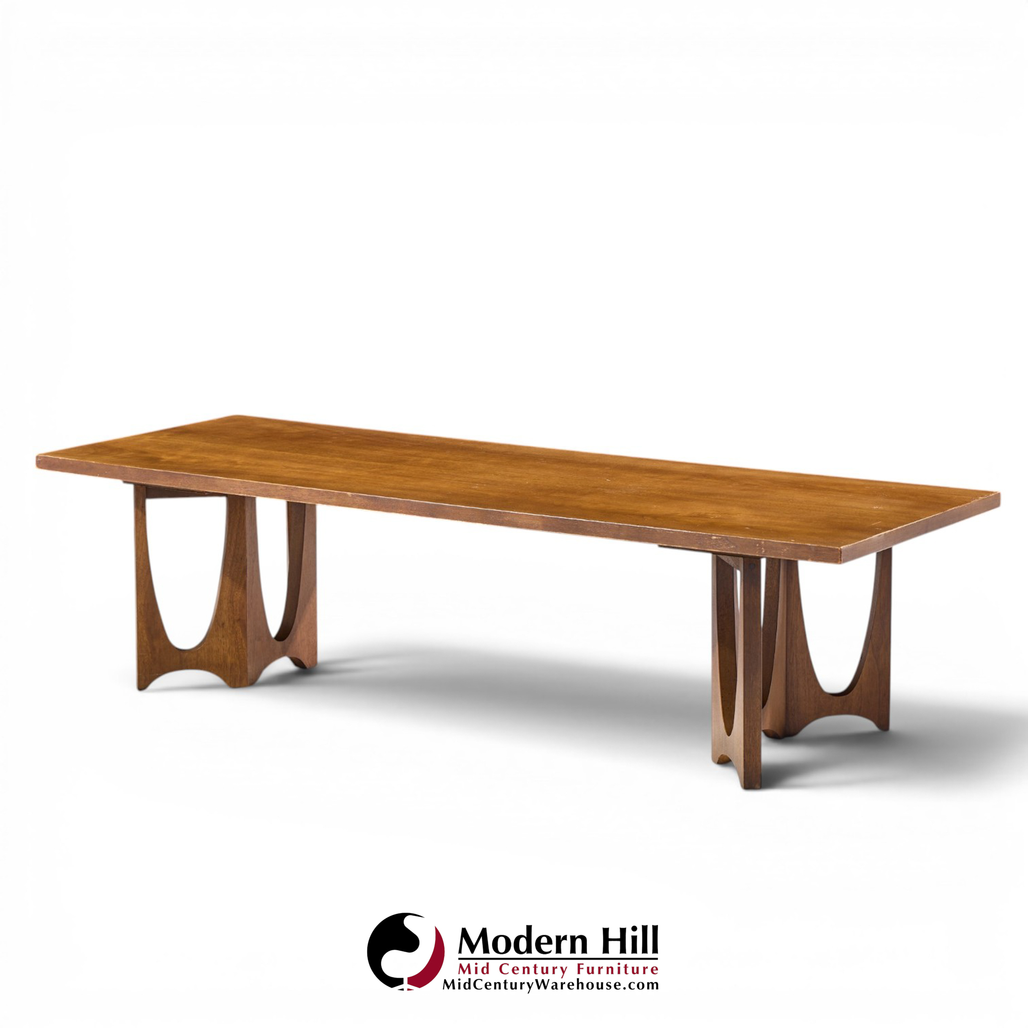 broyhill brasilia mid century walnut coffee table