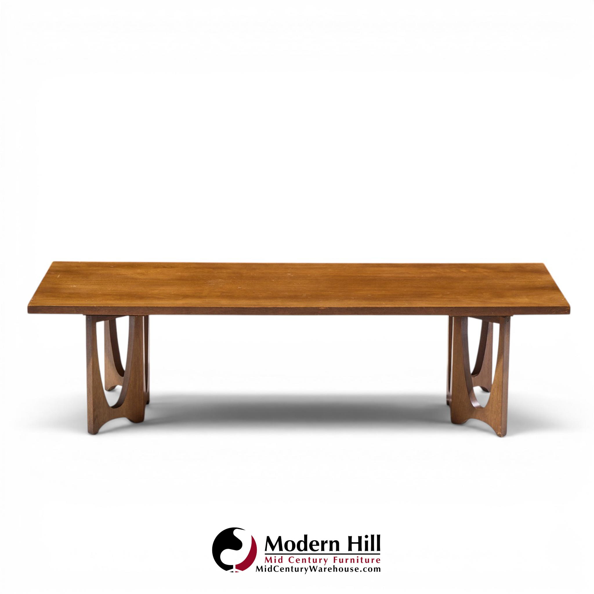 broyhill brasilia mid century walnut coffee table