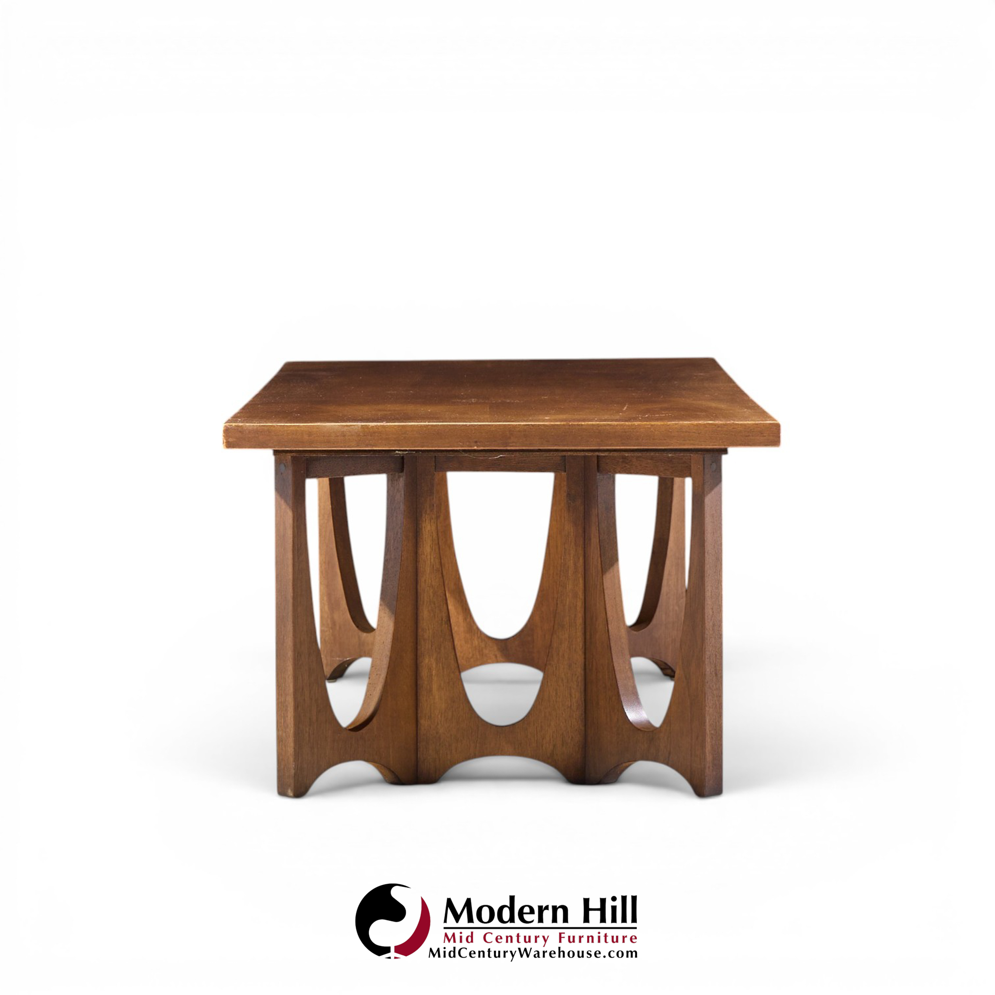 broyhill brasilia mid century walnut coffee table