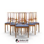 broyhill brasilia mid century walnut dining chairs - set of 6