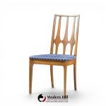 broyhill brasilia mid century walnut dining chairs - set of 6