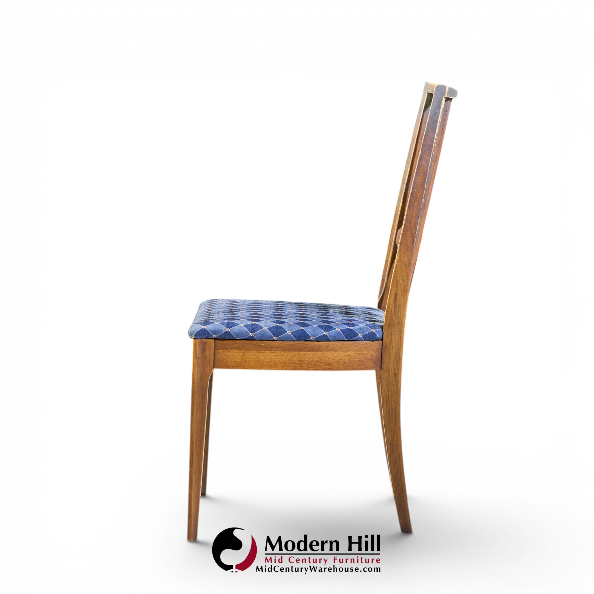 broyhill brasilia mid century walnut dining chairs - set of 6