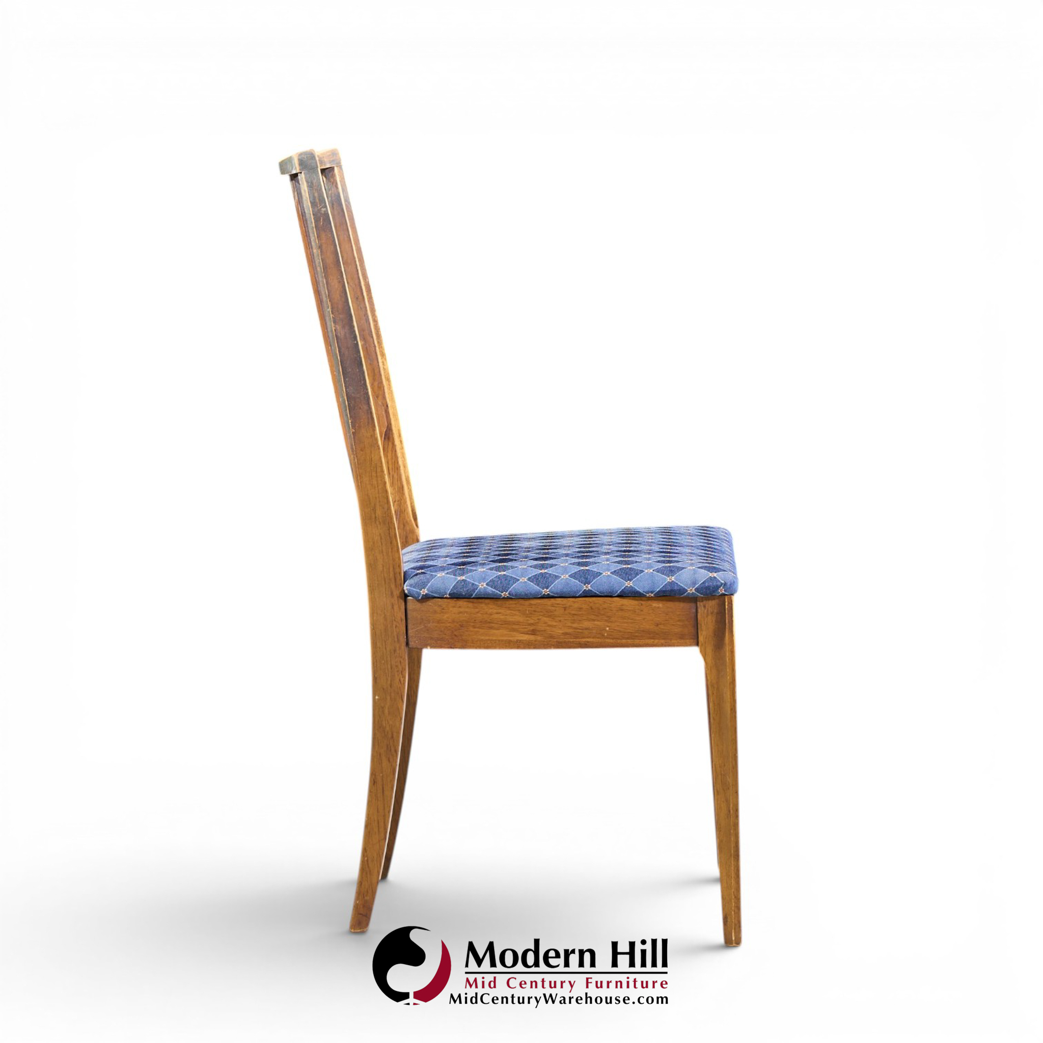 broyhill brasilia mid century walnut dining chairs - set of 6