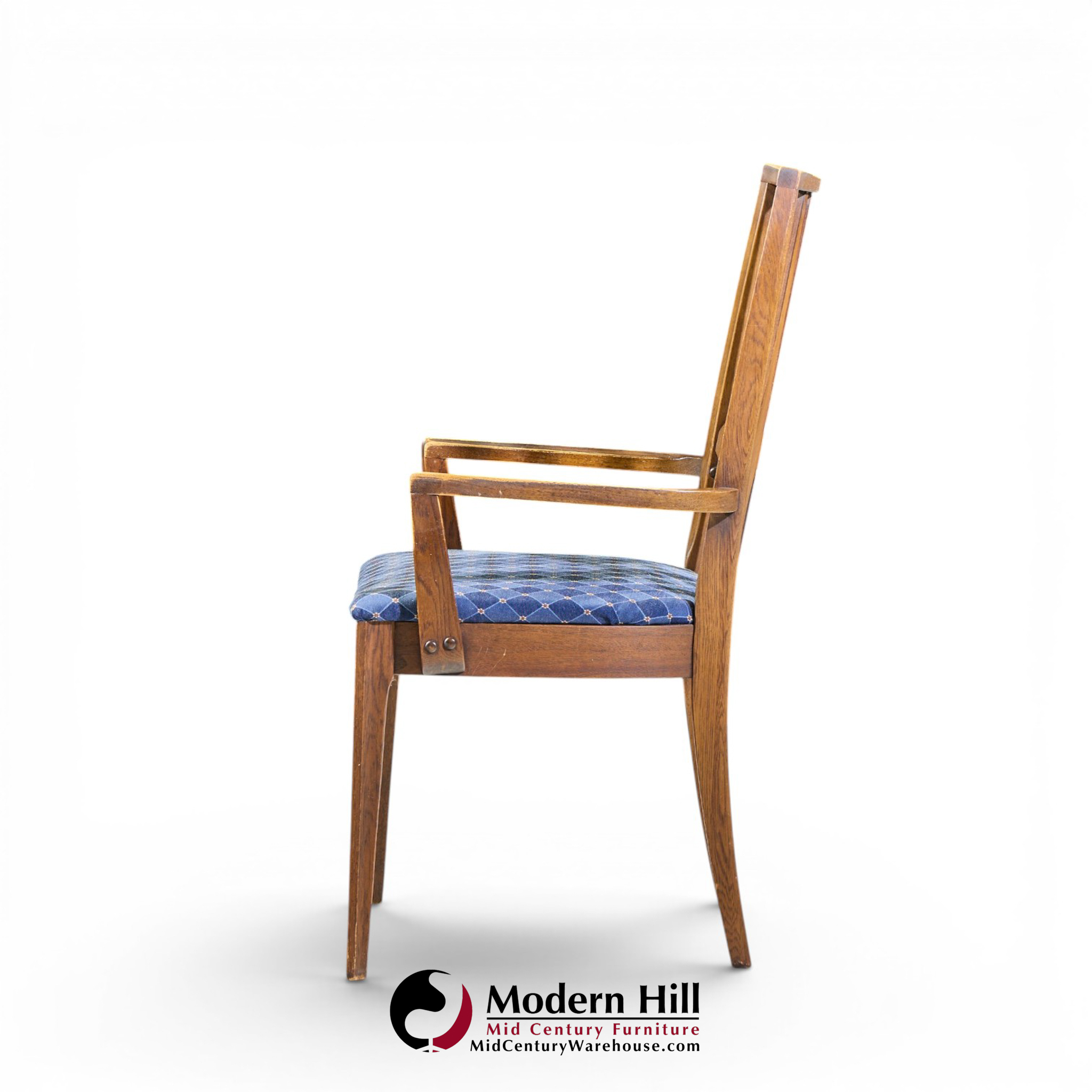 broyhill brasilia mid century walnut dining chairs - set of 6