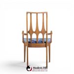 broyhill brasilia mid century walnut dining chairs - set of 6