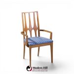 broyhill brasilia mid century walnut dining chairs - set of 6