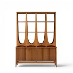 broyhill brasilia mid century walnut room divider