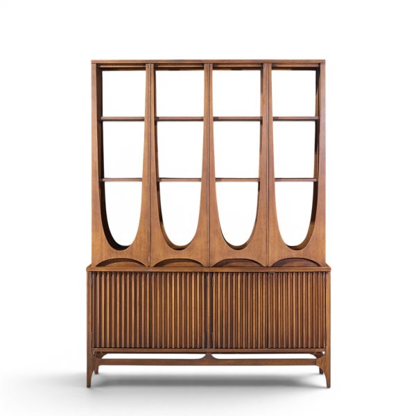 broyhill brasilia mid century walnut room divider