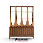 broyhill brasilia mid century walnut room divider