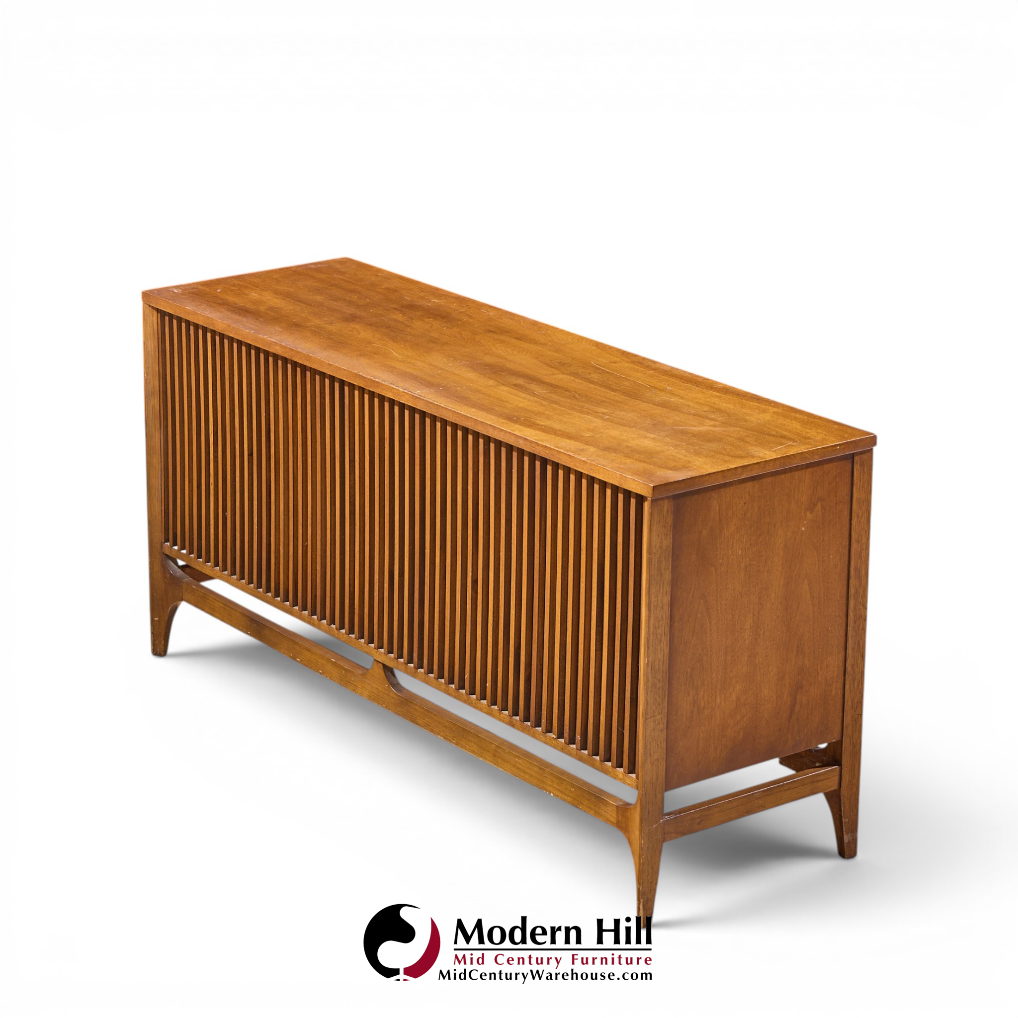 broyhill brasilia mid century walnut room divider