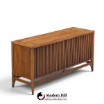 broyhill brasilia mid century walnut room divider
