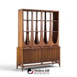 broyhill brasilia mid century walnut room divider