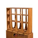 broyhill brasilia mid century walnut room divider