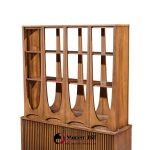 broyhill brasilia mid century walnut room divider