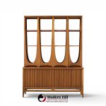 broyhill brasilia mid century walnut room divider