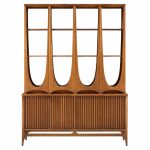 broyhill brasilia mid century walnut room divider