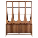 broyhill brasilia mid century walnut room divider