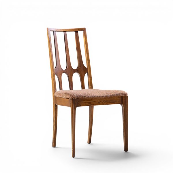 broyhill brasilia mid century walnut side dining chair