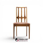 broyhill brasilia mid century walnut side dining chair