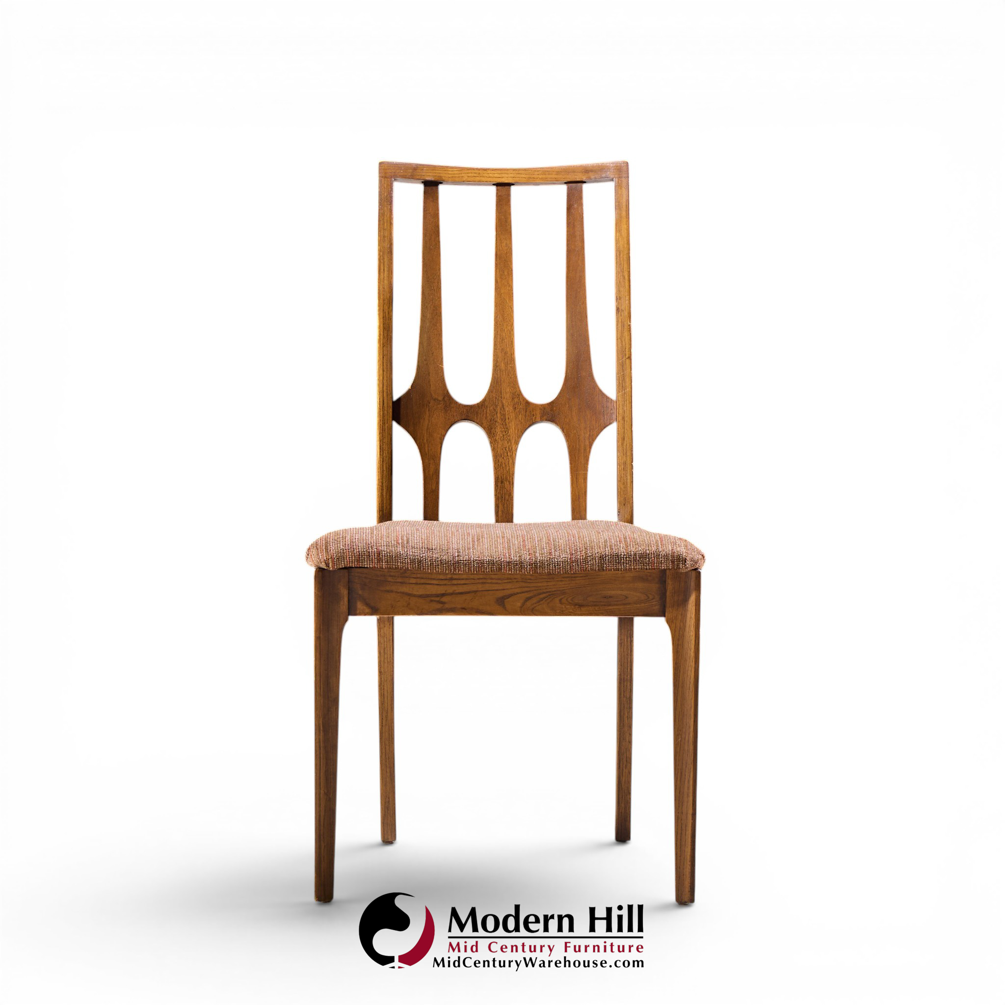 broyhill brasilia mid century walnut side dining chair
