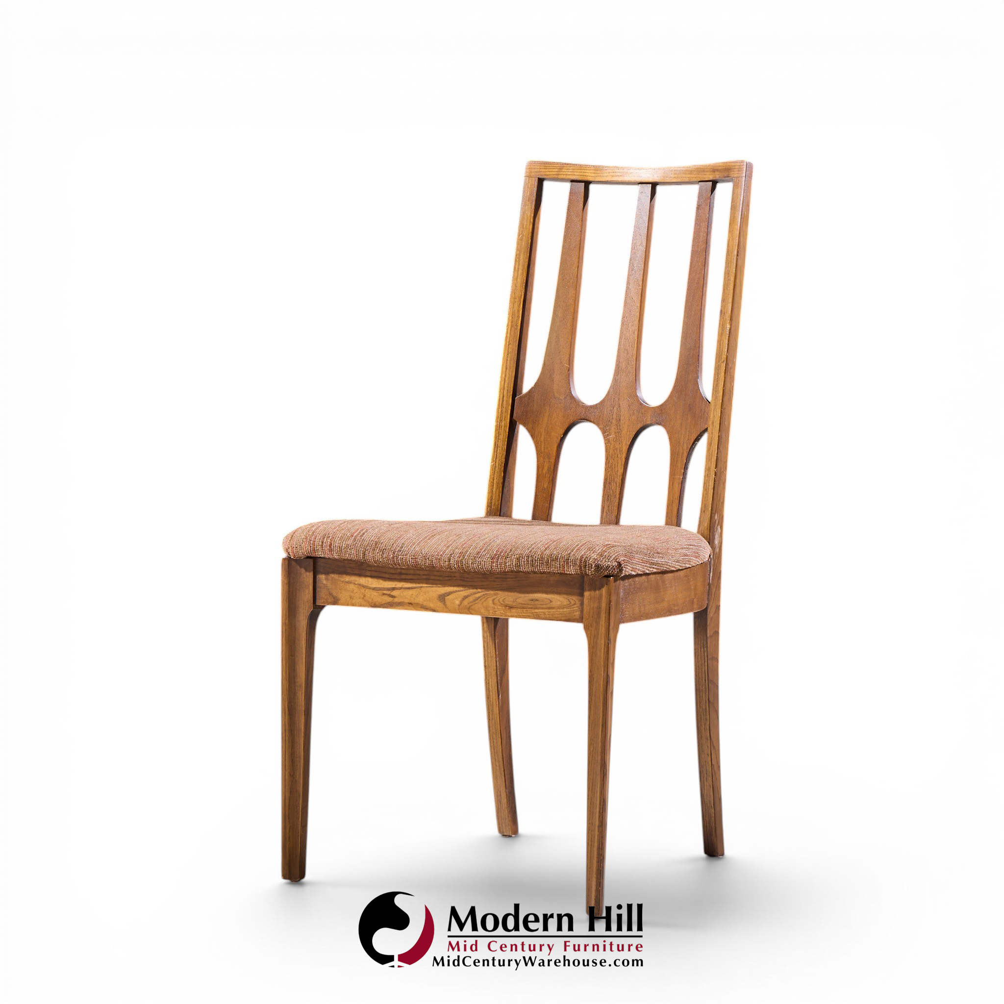 broyhill brasilia mid century walnut side dining chair