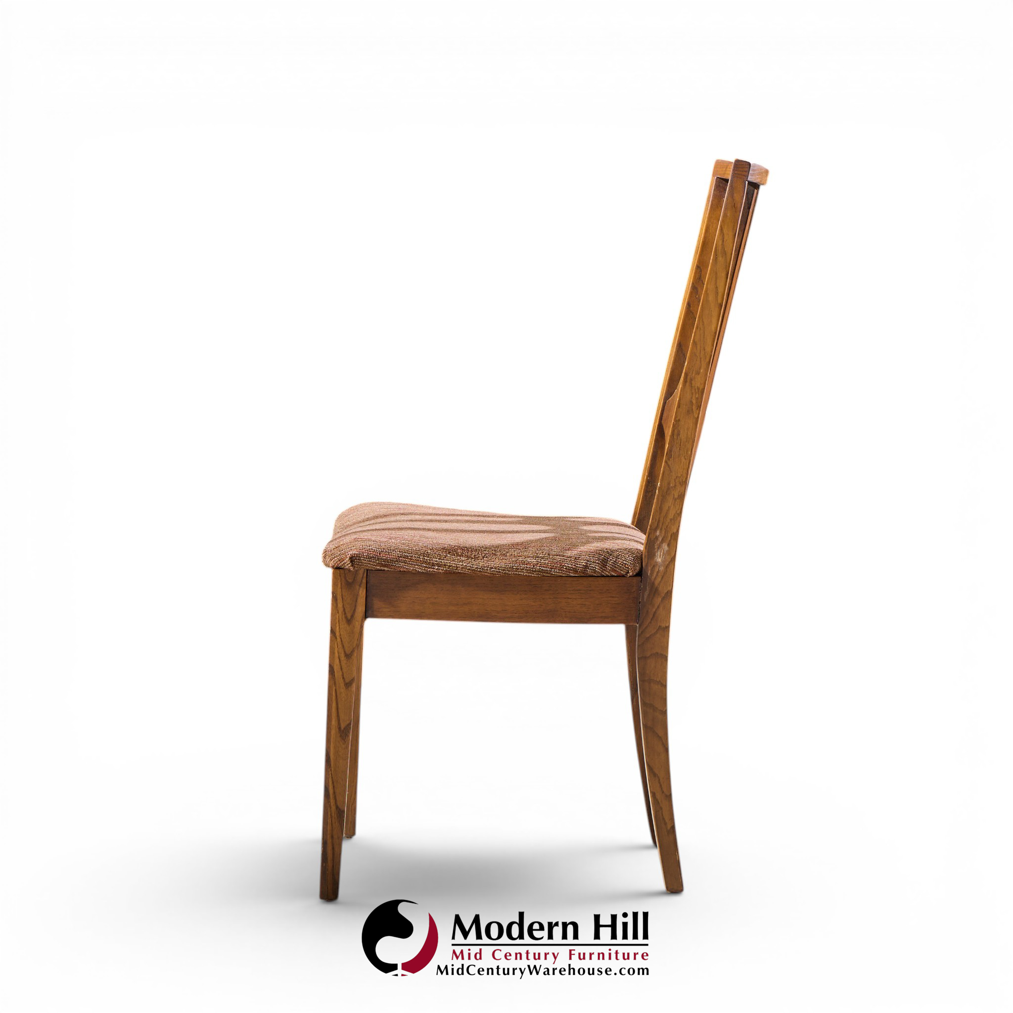 broyhill brasilia mid century walnut side dining chair