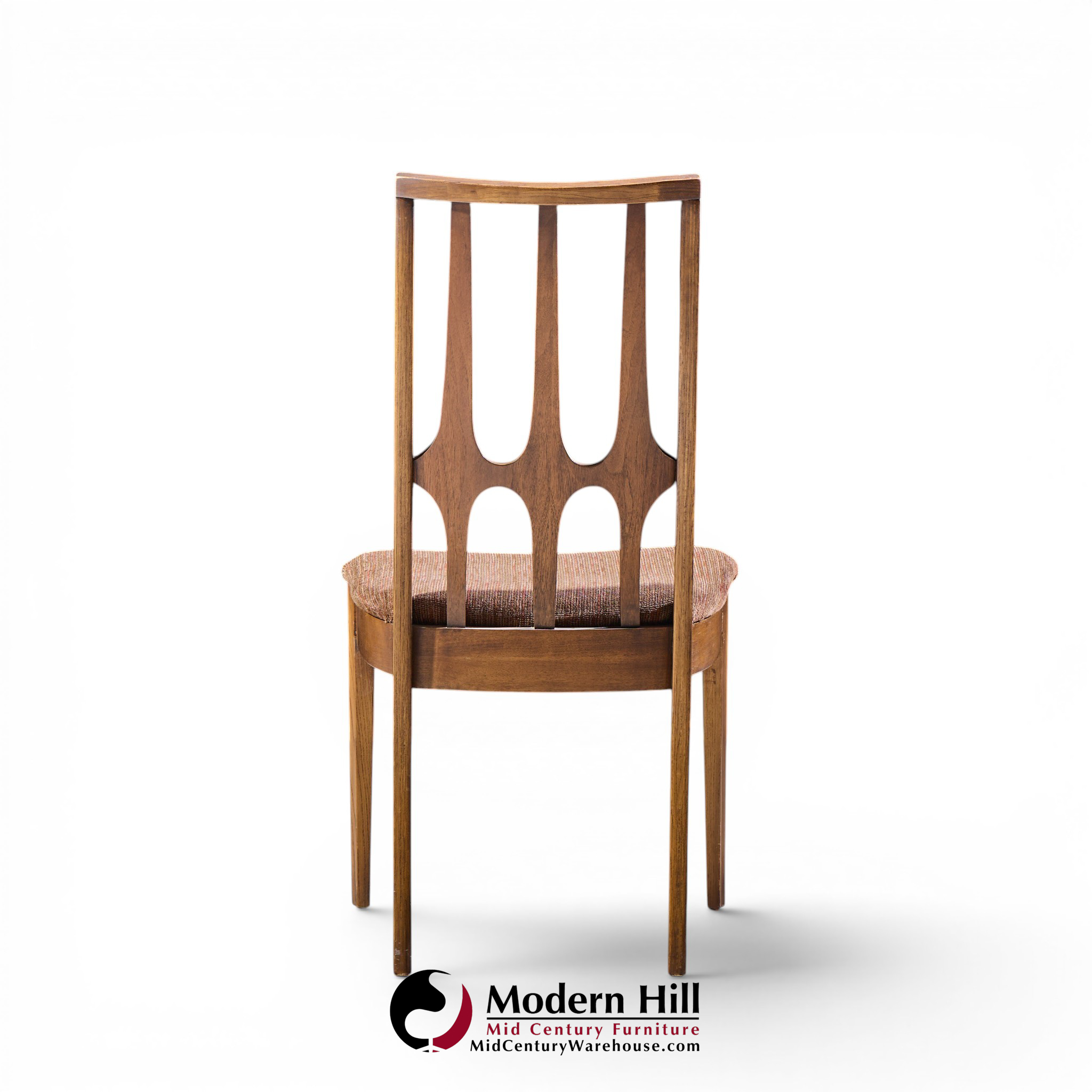 broyhill brasilia mid century walnut side dining chair