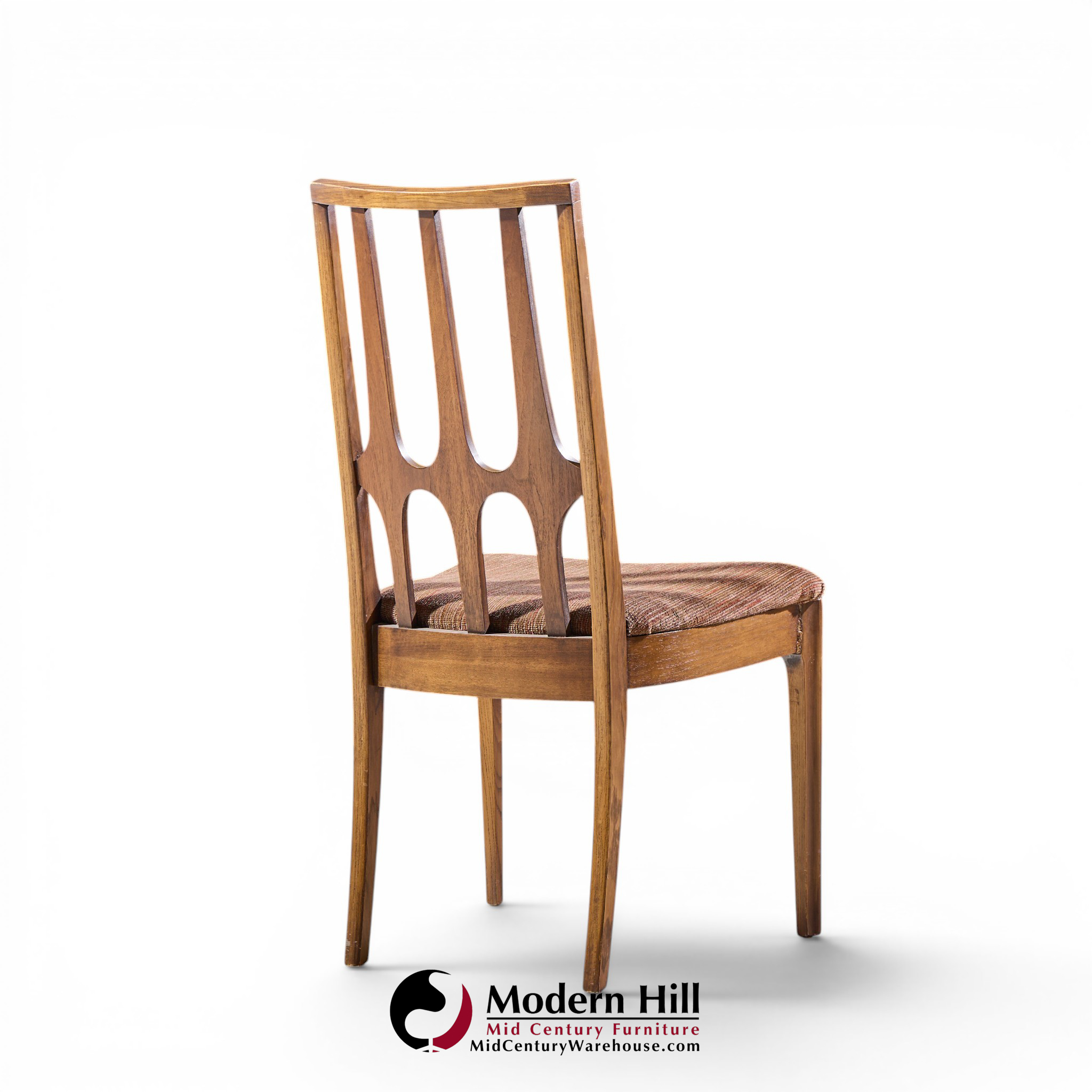 broyhill brasilia mid century walnut side dining chair